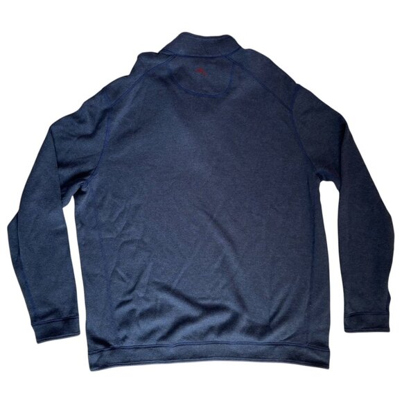 Tommy Bahama Flipshore Zip Reversible Pullover Sweater Size 2XLT Blue Burgundy - Picture 9 of 10